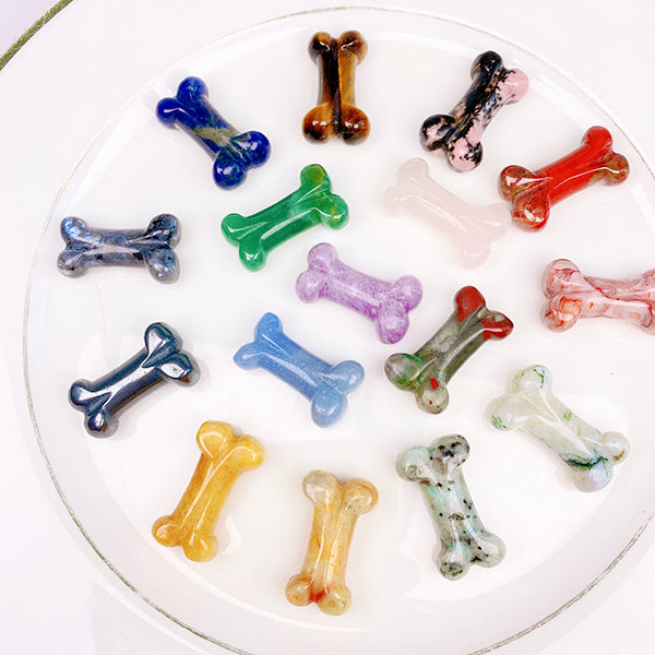 Natural Crystal Stone Dog Bones