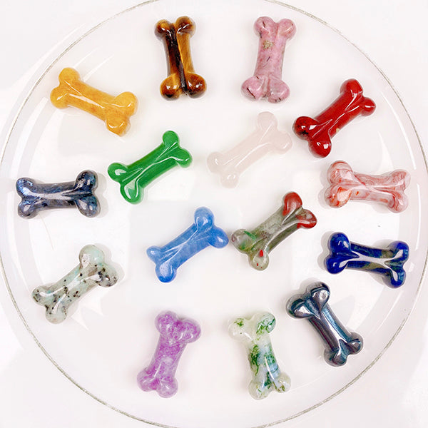 Natural Crystal Stone Dog Bones