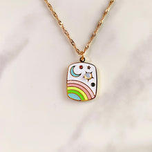 Load image into Gallery viewer, Stainless Steel Rainbown Moon Star Pendant Necklace NB0039