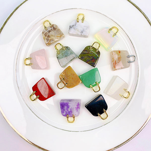 Natural Crystal Stone Package Pendant