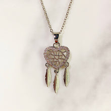 Load image into Gallery viewer, Stainless Steel  Dreamcatcher Pendant Zircon Necklace NB0053