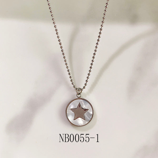 Stainless Steel Star Pendant Shell Necklace NB0055