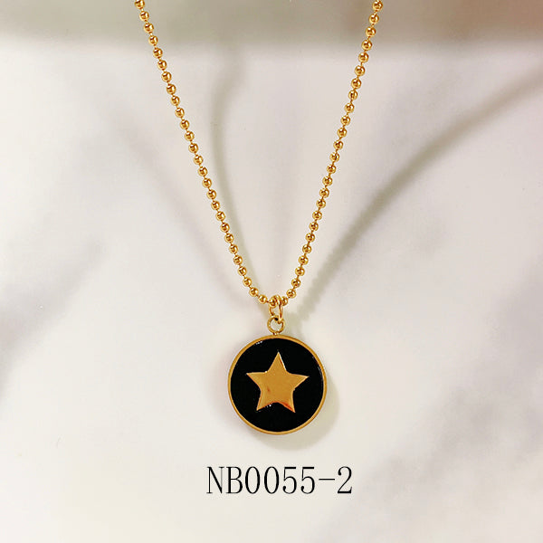 Stainless Steel Star Pendant Shell Necklace NB0055