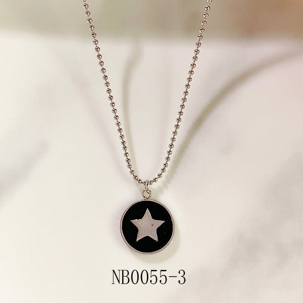 Stainless Steel Star Pendant Shell Necklace NB0055