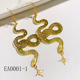 Alloy Snake Star Moon Earring EA0001