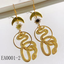 Load image into Gallery viewer, Alloy Snake Star Moon Earring EA0001