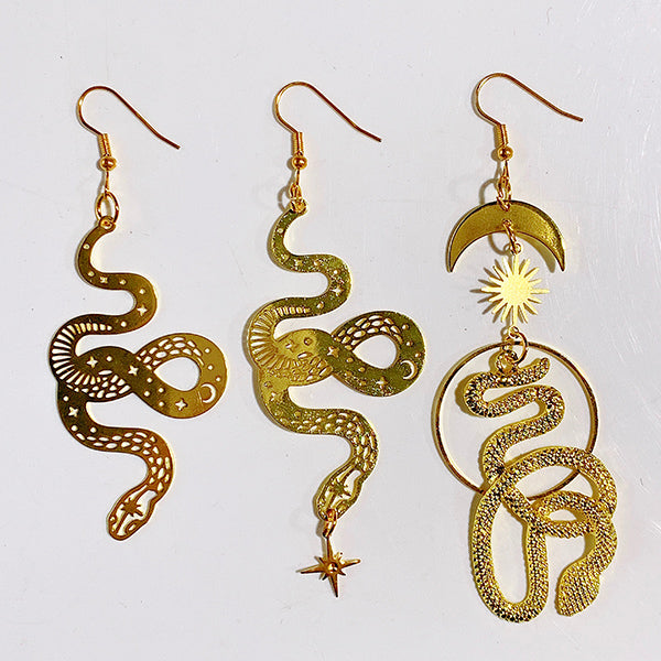 Alloy Snake Star Moon Earring EA0001