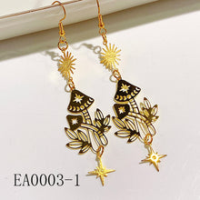 Load image into Gallery viewer, Alloy Pierced Mushroom Moth Butterfly Moon Earring EA0003