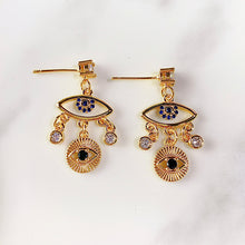 Load image into Gallery viewer, Alloy Evil Eyes  Zircon Earring EC0003