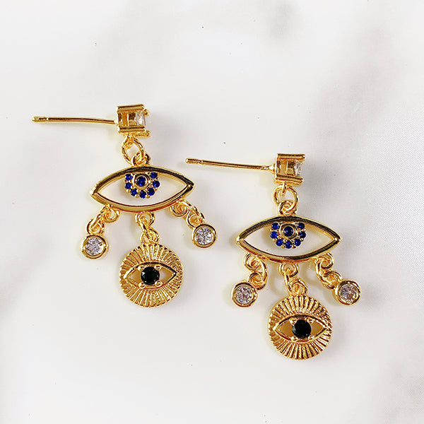 Alloy Evil Eyes  Zircon Earring EC0003