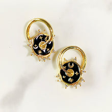 Load image into Gallery viewer, Alloy Moon Star Enamel Zircon Earring EC0004