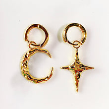 Load image into Gallery viewer, Alloy Moon Star Asymmetry Earring EC0005