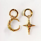 Alloy Moon Star Asymmetry Earring EC0005