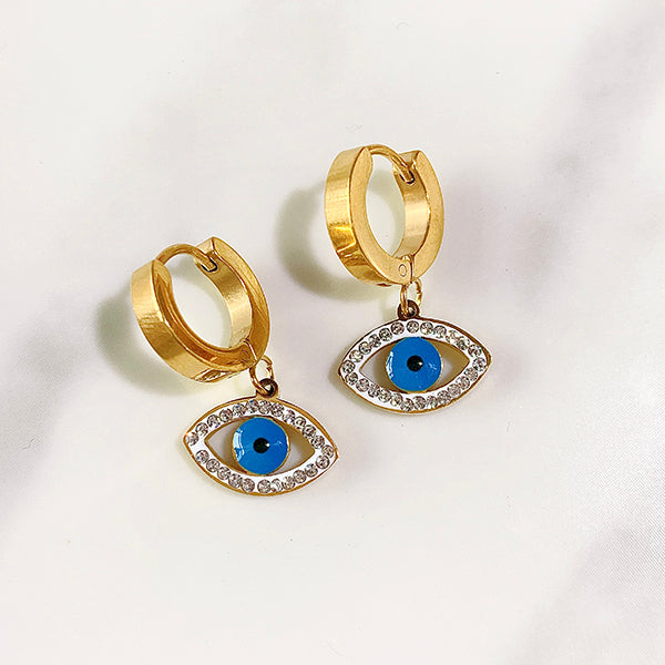 Alloy Evil Eyes Enamel Zircon Three Sets Of Earring EC0012