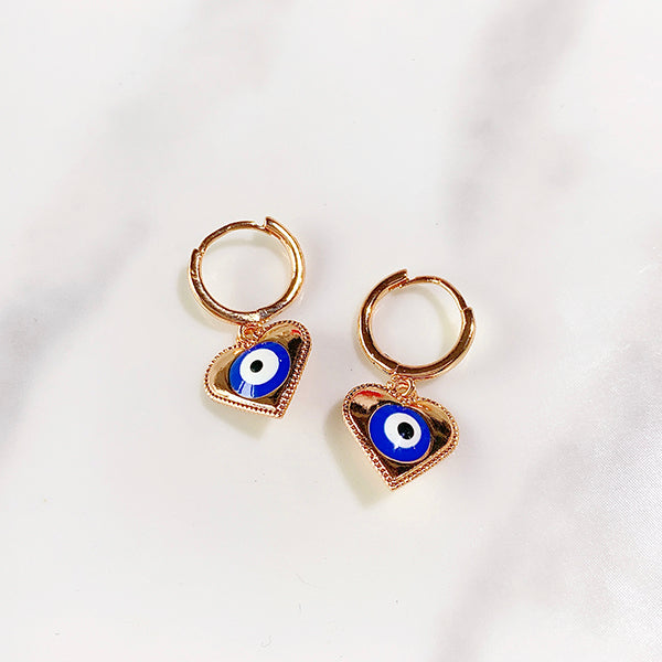 Alloy  Evil Eyes Enamel Heart  Three Sets Of Earring EC0015