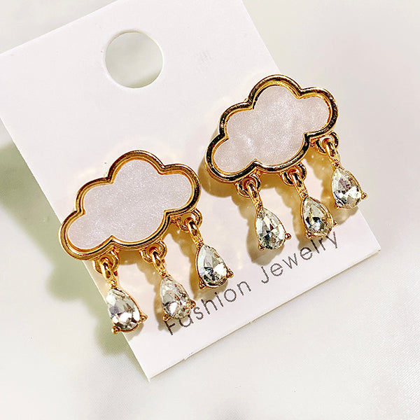 Alloy Shell  Cloud Zircon 925 Silver Earring EC0025