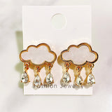 Alloy Shell  Cloud Zircon 925 Silver Earring EC0025