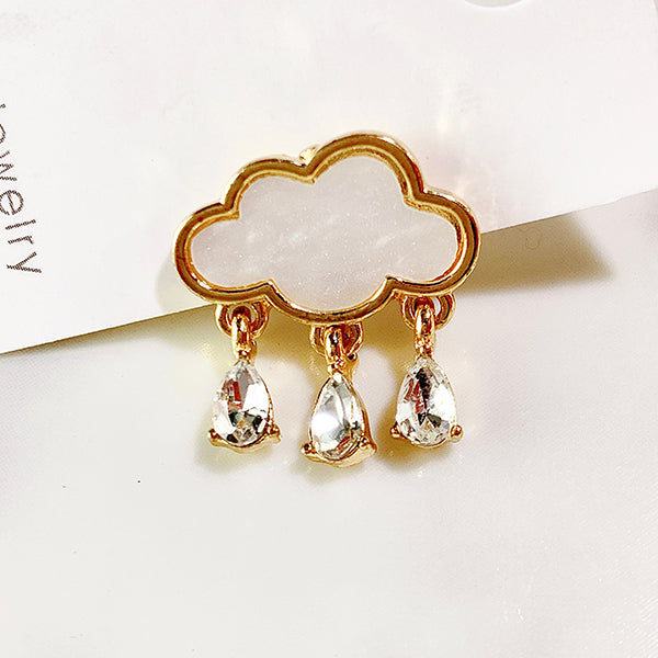 Alloy Shell  Cloud Zircon 925 Silver Earring EC0025