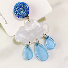 Load image into Gallery viewer, Shell Cloud Raindrop 925 Silver Earring EC0031