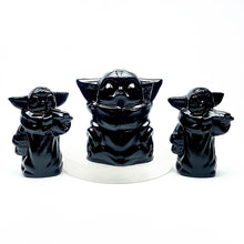 Load image into Gallery viewer, Beautiful Obsidian Yoda Carving