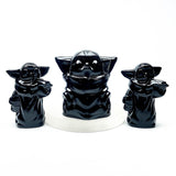 Beautiful Obsidian Yoda Carving