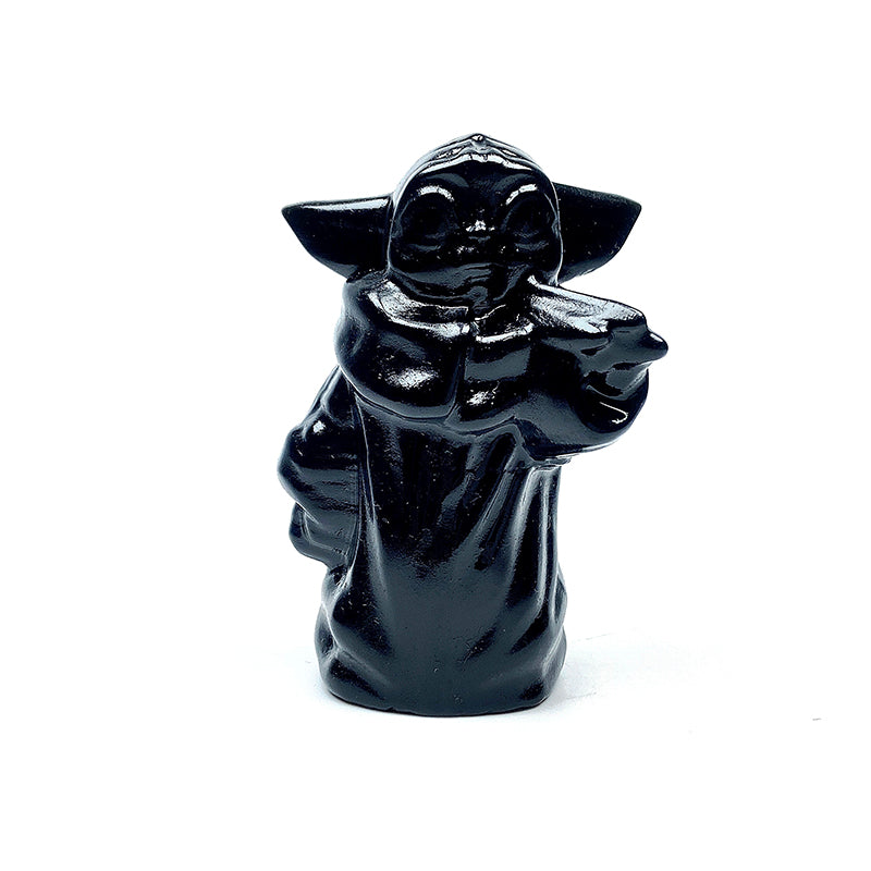 Beautiful Obsidian Yoda Carving