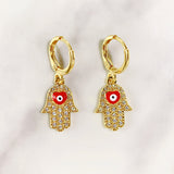 Alloy Evil Eyes Enamel Zircon Earring EC0034