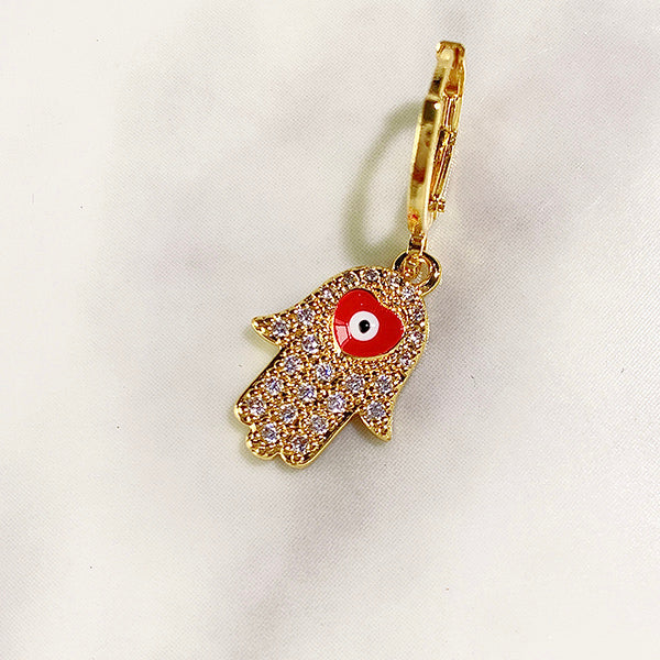 Alloy Evil Eyes Enamel Zircon Earring EC0034