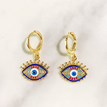 Load image into Gallery viewer, Alloy Evil Eyes Enamel Zircon Earring EC0035