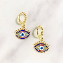 Load image into Gallery viewer, Alloy Evil Eyes Enamel Zircon Earring EC0035