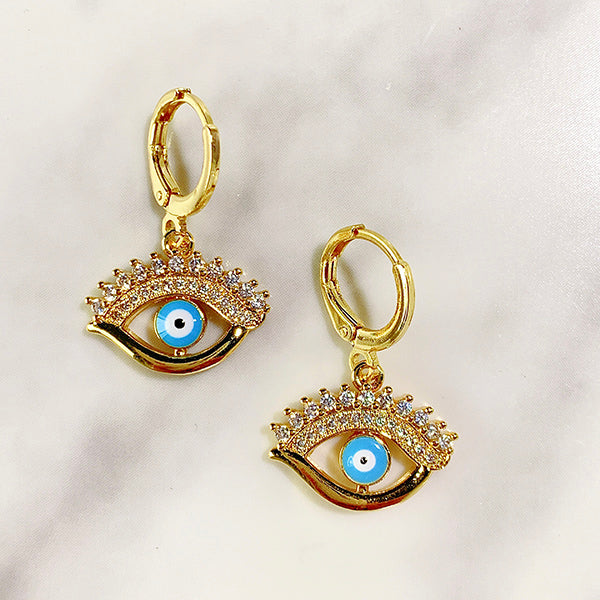 Alloy Evil Eyes Enamel Zircon Earring EC0036