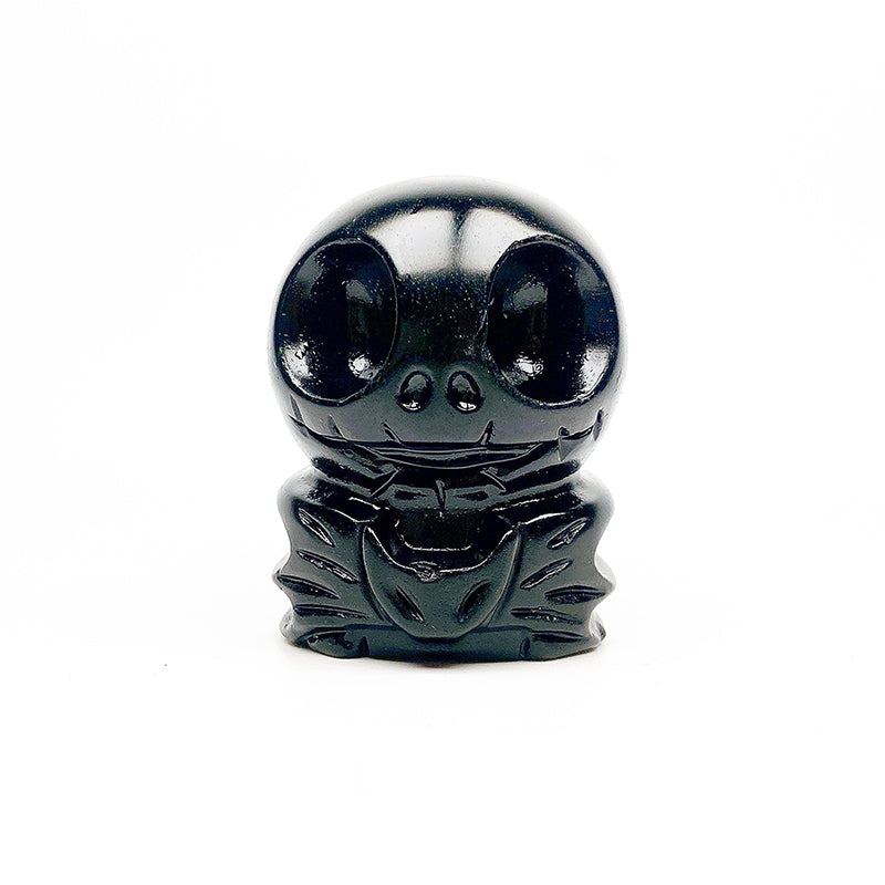 Beautiful Obsidian Jack Carving