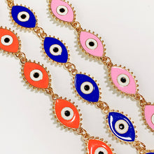 Load image into Gallery viewer, Stainless Steel Evil Eyes  Enamel  Bracelet BC0026