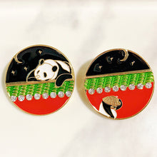 Load image into Gallery viewer, Alloy Enamel Panda Zircon Brooch 3-4