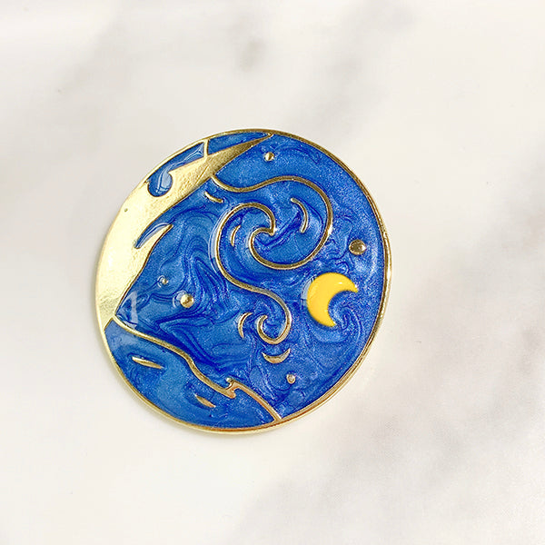 Alloy Moon  Enamel Brooch 5