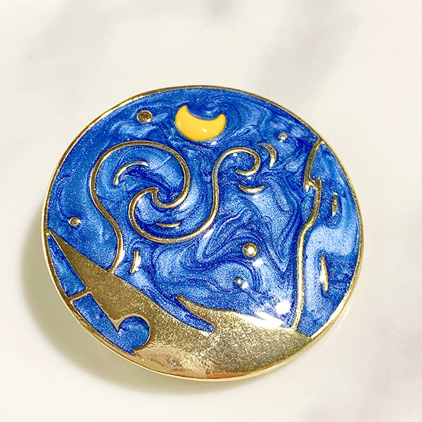 Alloy Moon  Enamel Brooch 5