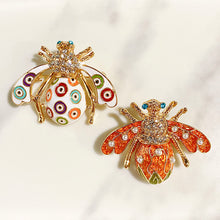 Load image into Gallery viewer, Alloy Evil Eyes Bee Enamel Zircon Brooch 7-8