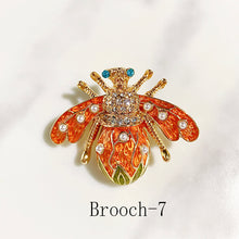 Load image into Gallery viewer, Alloy Evil Eyes Bee Enamel Zircon Brooch 7-8