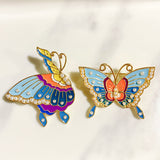 Butterfly Enamel  Imitation Pearl Alloy Brooch 11-12