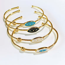 Load image into Gallery viewer, Stainless Steel Enamel  Evil Eyes Zircon  Bracelet BE0006-9