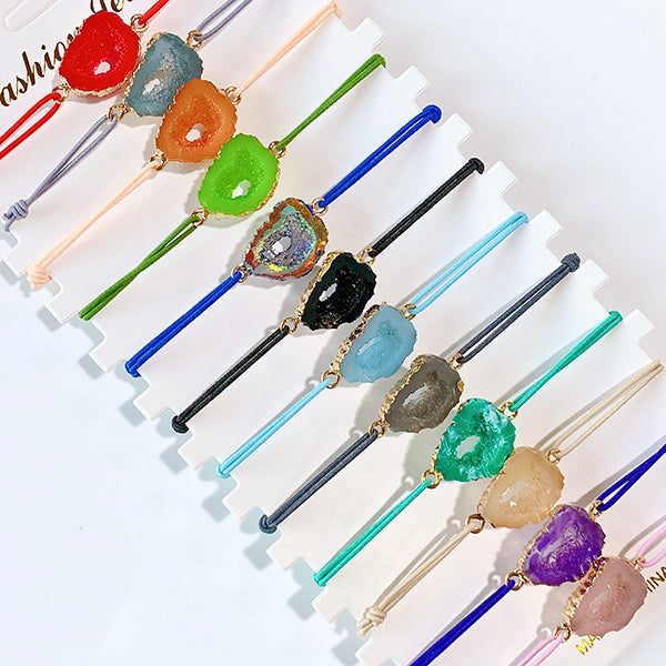 Resin Elastic Many Color Bracelet （a set 12 pcs）BD0014