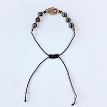 Load image into Gallery viewer, Hand Knitting Evil Eyes Hand Zircon  Bracelet (a set 12pcs) BD0015