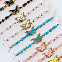 Load image into Gallery viewer, Hand Knitting Butterfly  Zircon  Bracelet (a set 12pcs) BD0016