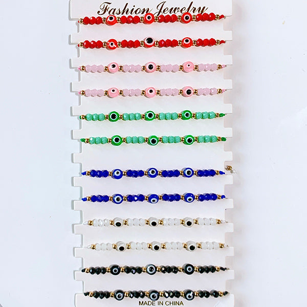 Resin Evil Eyes  Bracelet (a set 12pcs) BD0019