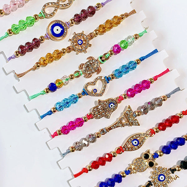 Evil Eyes Zircon  Bracelet (a set 12pcs) BD0020