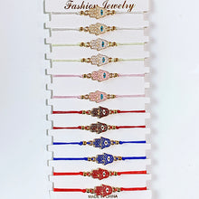 Load image into Gallery viewer, Enamel Evil Eyes Bracelet (a set 12pcs) BD0025