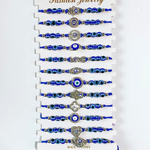 Load image into Gallery viewer, Evil Eyes Zircon Blue Series Bracelet (a set 12pcs) BD0026