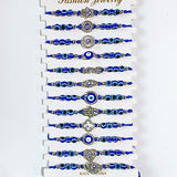 Evil Eyes Zircon Blue Series Bracelet (a set 12pcs) BD0026