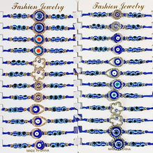 Load image into Gallery viewer, Evil Eyes Zircon Blue Series Bracelet (a set 12pcs) BD0027-28