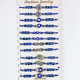 Evil Eyes  Blue Series Zircon Bracelet (a set 12pcs) BD0029